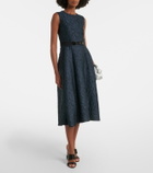 'S Max Mara Belted jacquard midi dress