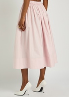 Gabriela Hearst Shiva Cotton-poplin Midi Skirt Light Pink