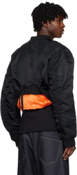 Marina Yee Black Customized Fold Bomber Jacket