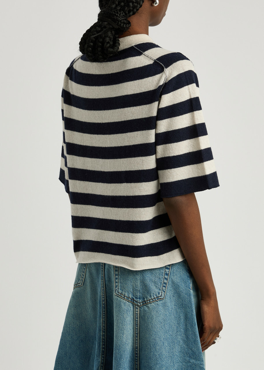 Haikure Pauline Striped-intarsia Wool-blend Jumper Stripe