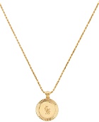 Ernest W. Baker Gold EWB Engraved Necklace