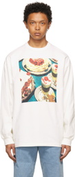 Levi's Vintage Clothing White Central Station Design Edition 80s Graphic Happy Long Sleeve T-Shirt