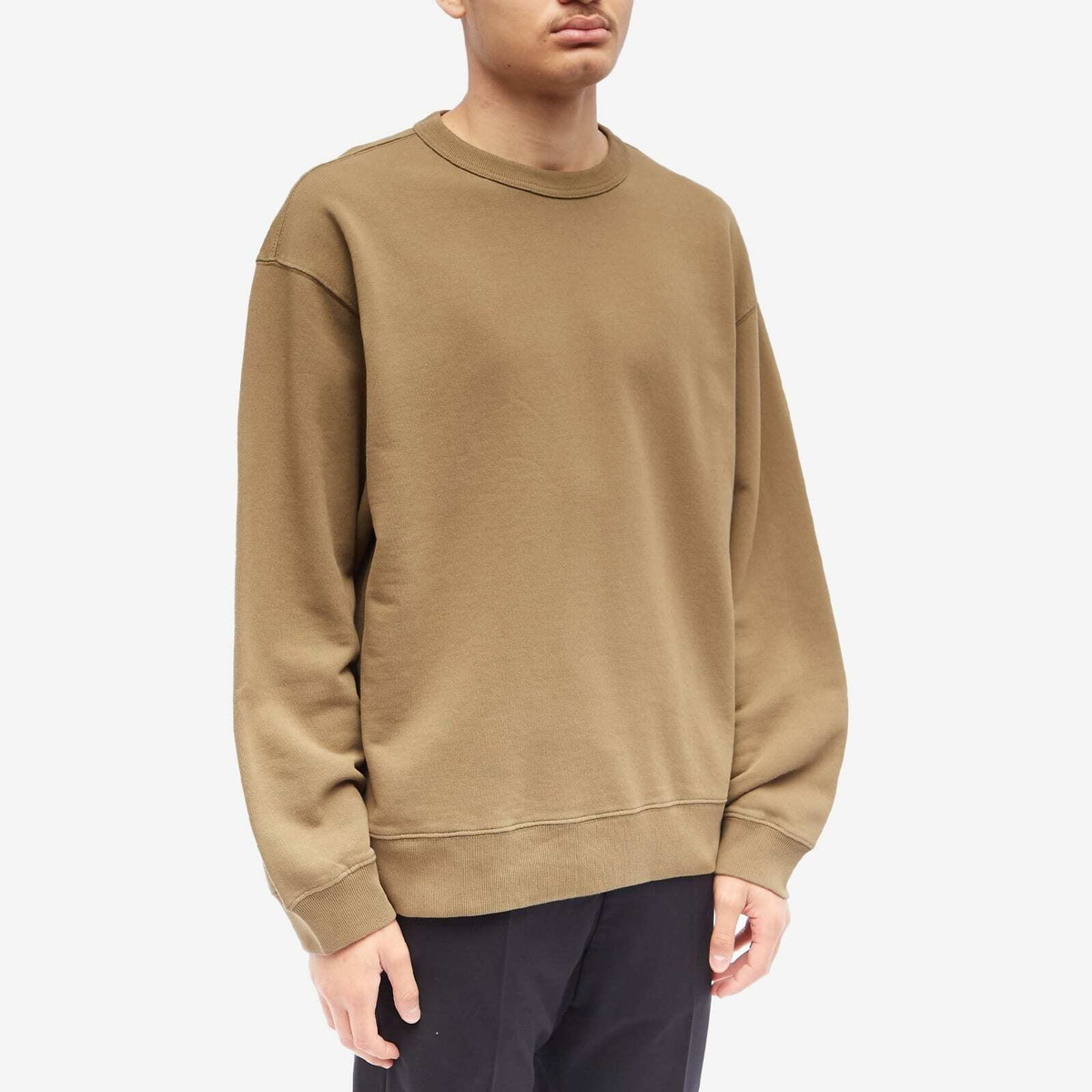 Dries Van Noten Men's Hax Crew Sweat in Khaki Dries Van Noten