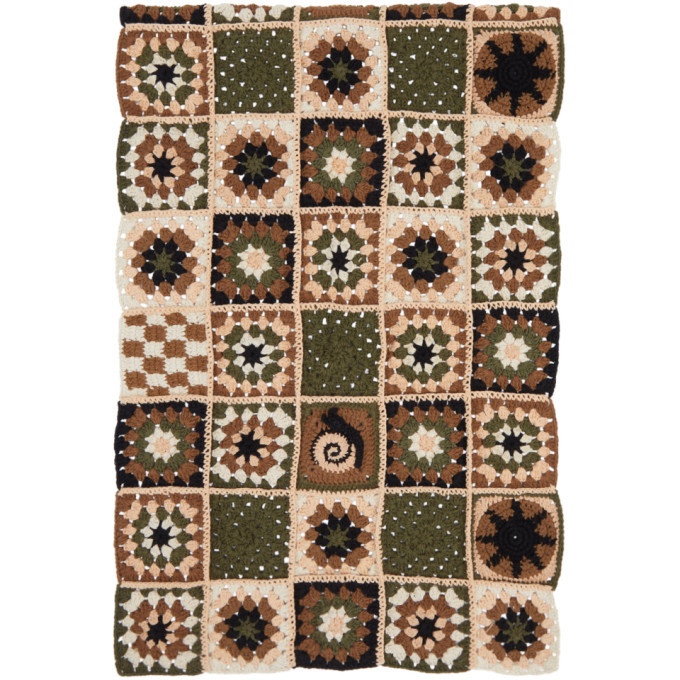 Photo: STORY mfg. Green and Brown Piece Scarf