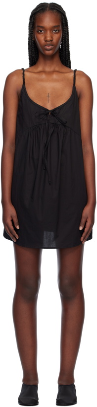 Photo: Deiji Studios Black Double V Minidress