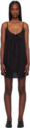 Deiji Studios Black Double V Minidress