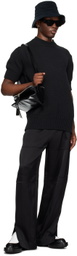 Jil Sander Black & White Leather Loafers