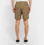 Wacko Maria - Leopard-Print Voile Shorts - Yellow