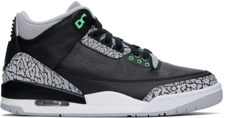 Photo: Nike Jordan Black Air Jordan 3 Retro Sneakers