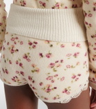 Magda Butrym Floral wool, silk, and cashmere shorts