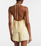 Staud Corso halterneck linen top