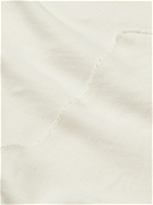 KAPITAL - Oversized Distressed Cotton-Jersey Hoodie - White