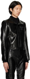 Courrèges Black Crinkled Jacket