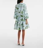 Erdem Tiered floral cotton minidress