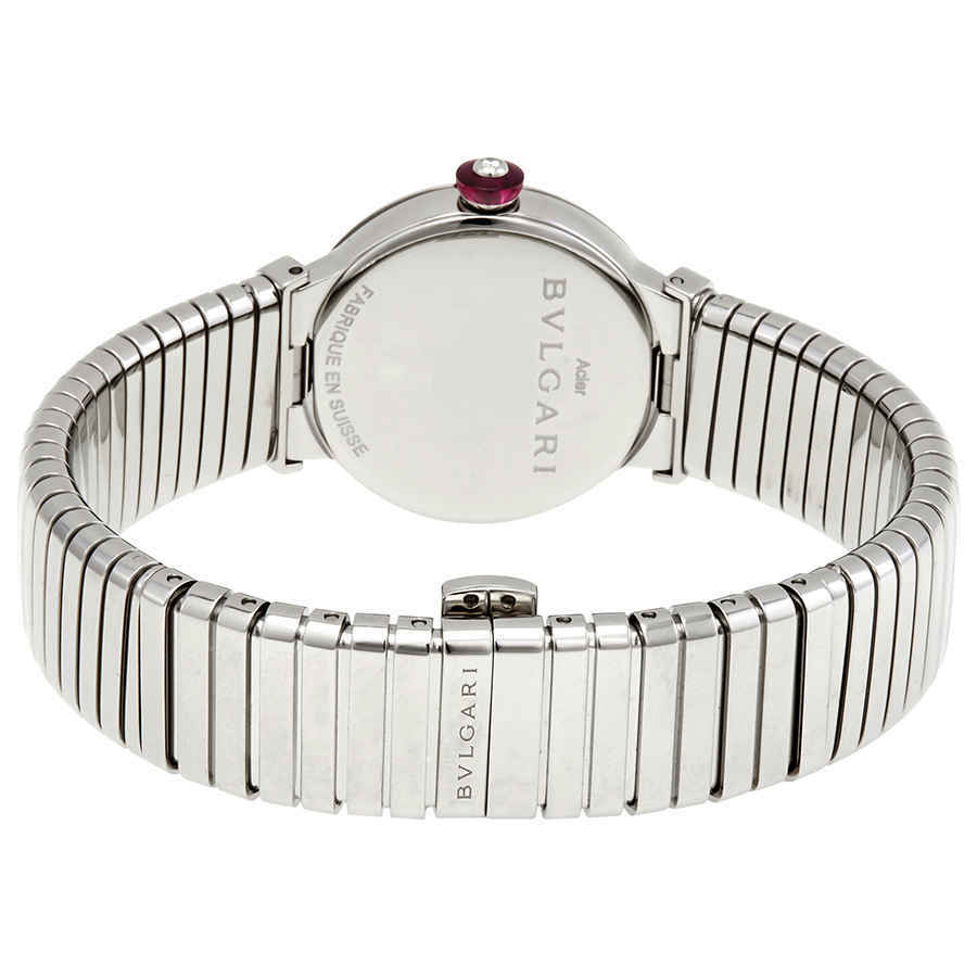 Bvlgari LVCEA Tubogas Quartz Diamond Black Dial Ladies Watch 102951