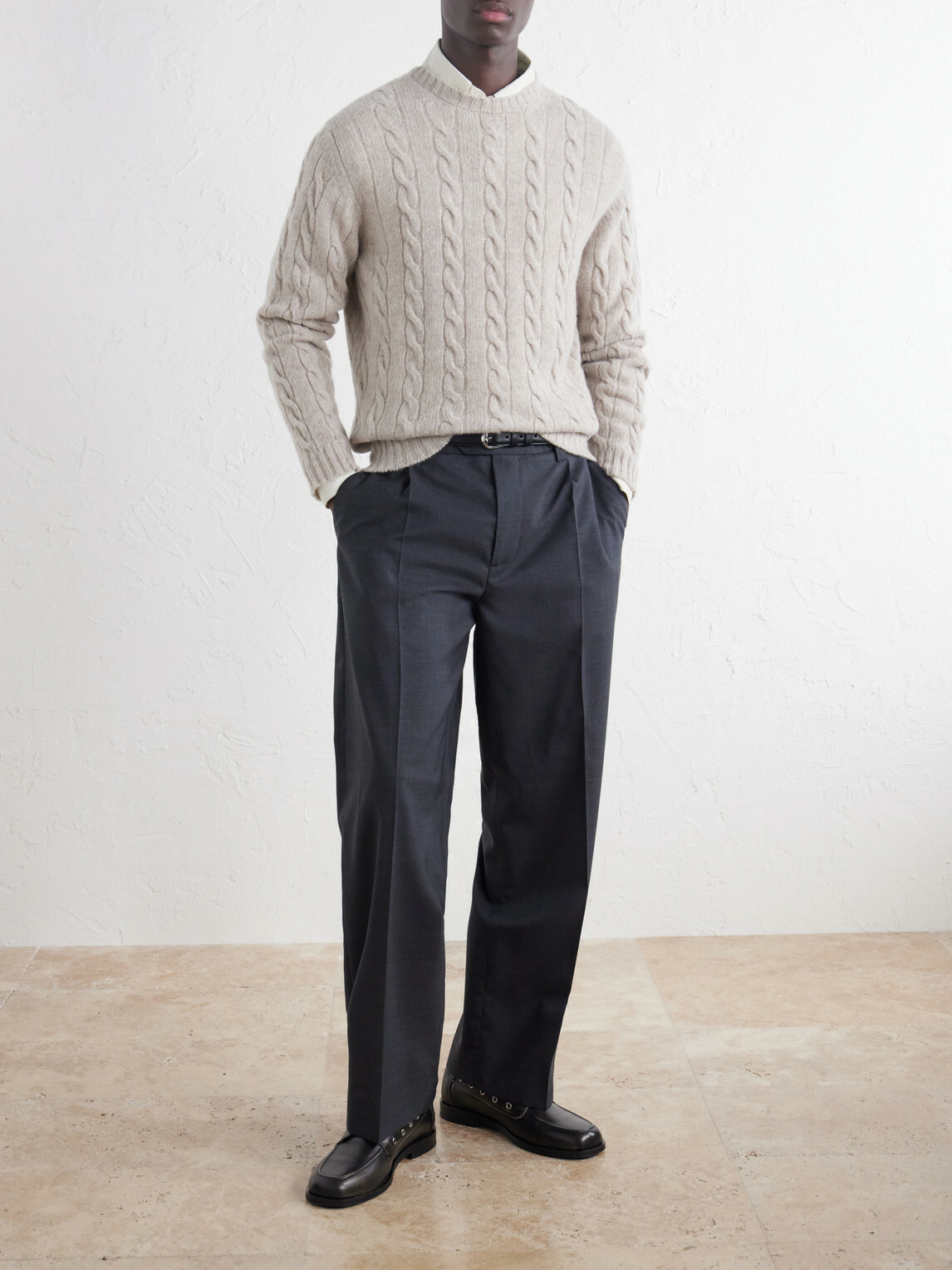 William Lockie - Cable-Knit Wool Sweater - Neutrals