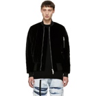 Unravel Black Velvet Basic Bomber Jacket