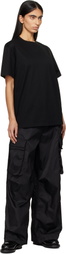 WOOYOUNGMI Black Metallic Graphic T-shirt