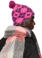 Acne Studios Pink & Purple Argyle Jacquard Beanie