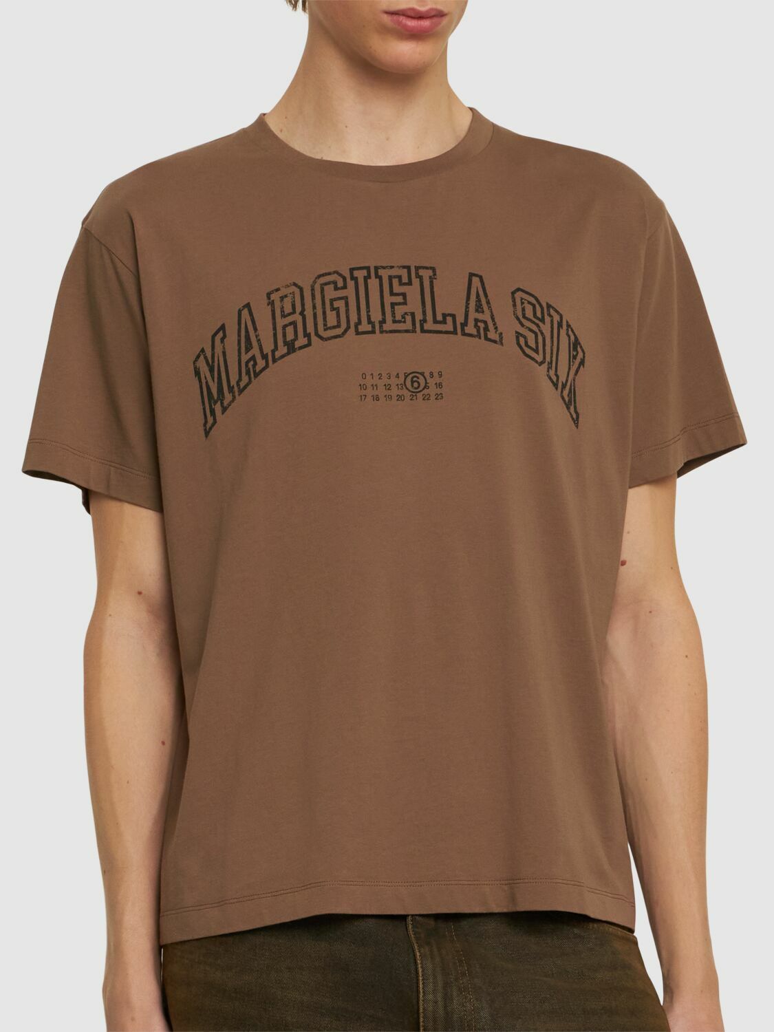 MAISON MARGIELA★素敵!Cotton-jersey T-shirt MM6 MAISON MARGIELA Margiela Six Cotton Jersey T-shirt MM6