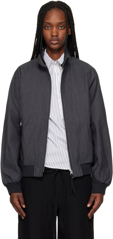 Photo: POST ARCHIVE FACTION (PAF) Gray Opening Bomber Jacket