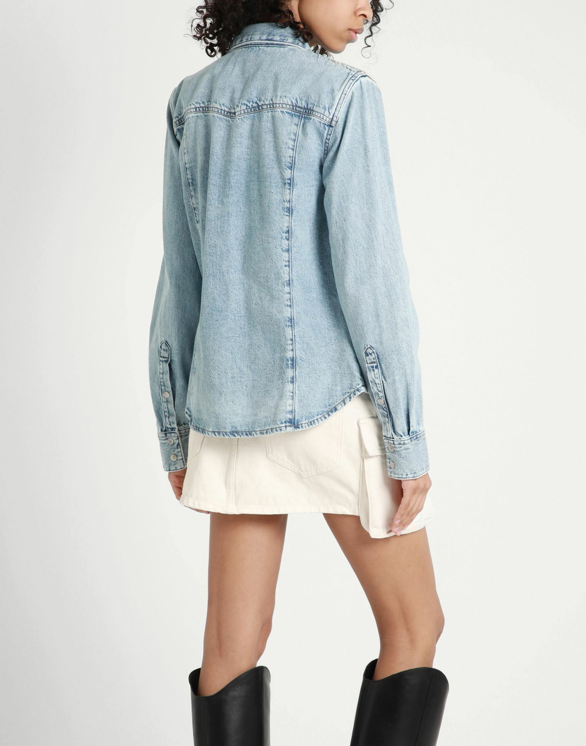 Diesel De-waves Womens Denim shirt in Blue