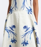 Erdem Floral twill midi dress