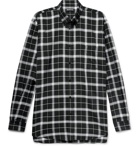 Balenciaga - Button-Down Collar Checked Woven Shirt - Black