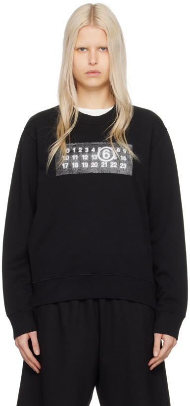 Photo: MM6 Maison Margiela Black Printed Sweatshirt