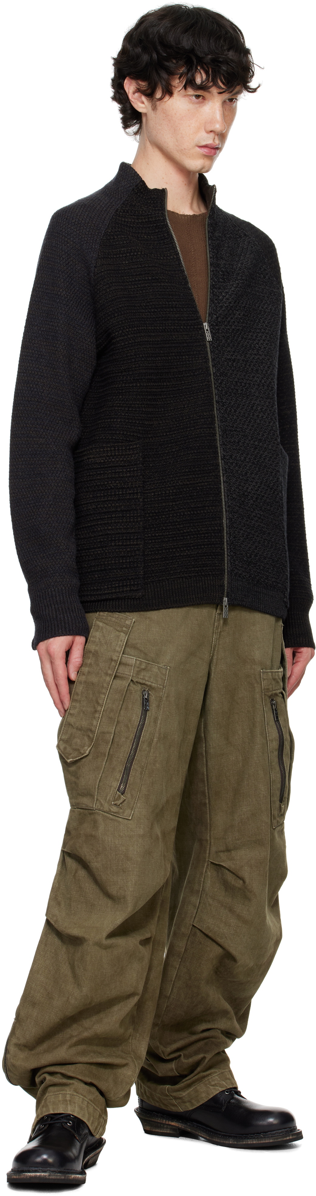 DEVOA Khaki Utility Cargo Pants