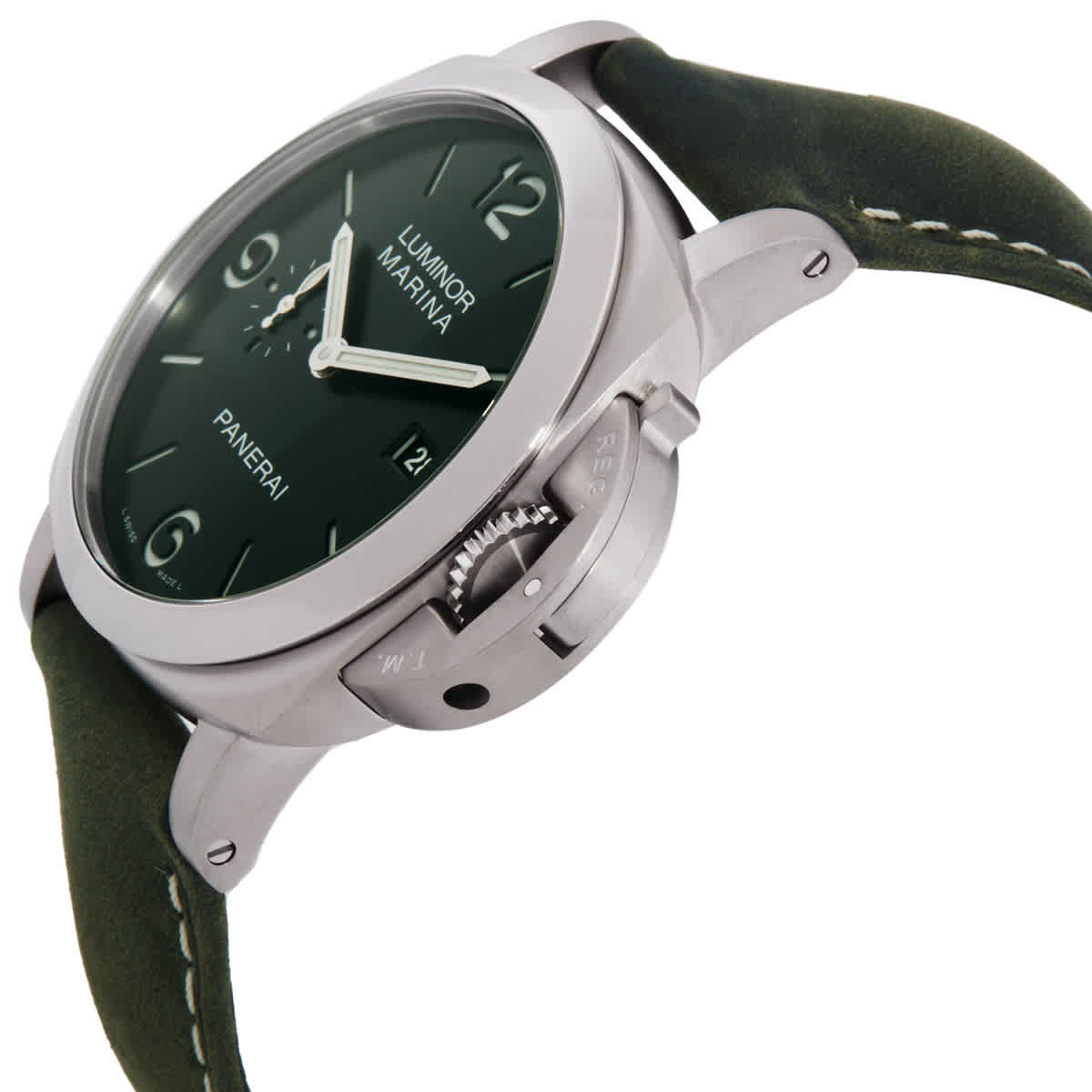 Panerai Luminor Marina Titanio Automatic Green Dial Watch PAM03325