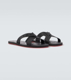 Christian Louboutin Loubi Cross rubber slides