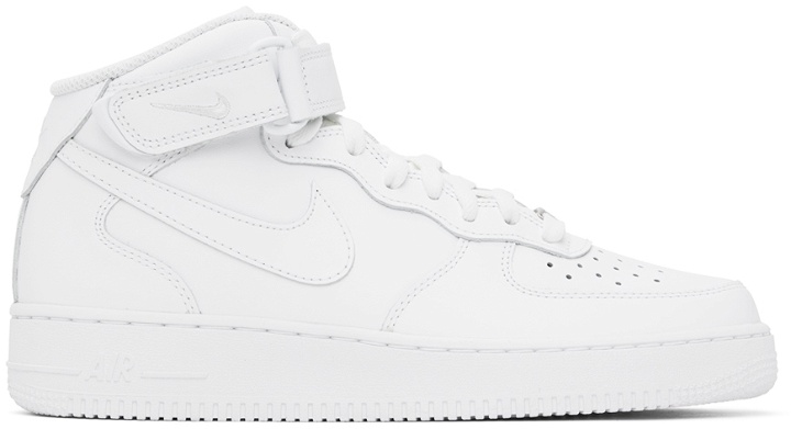 Photo: Nike White Air Force 1 Mid '07 Sneakers