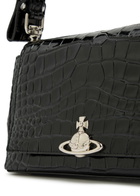 Vivienne Westwood Hazel Medium Crocodile-effect Patent Leather Shoulder bag - Black - One Size