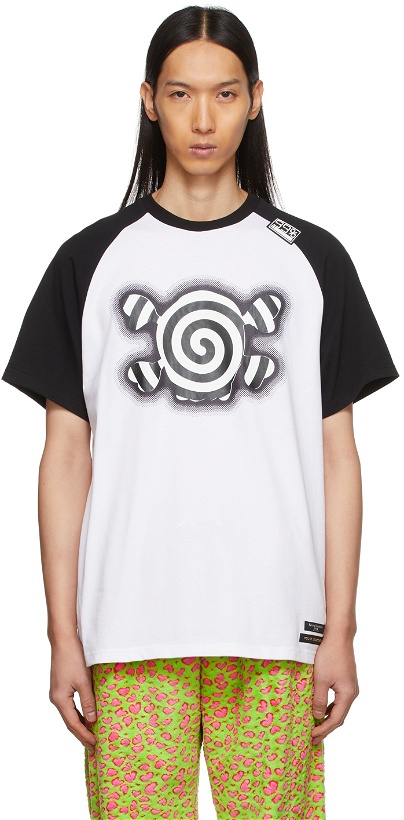 Photo: 99% IS Black & White Vol. 16 Spiral Skull Raglan T-Shirt