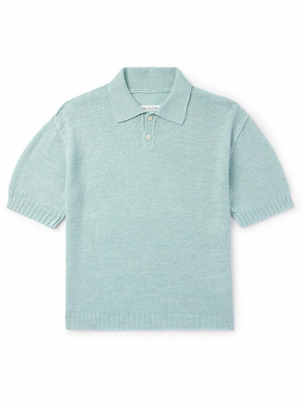 Photo: Maison Margiela - Hemp Polo Shirt - Blue