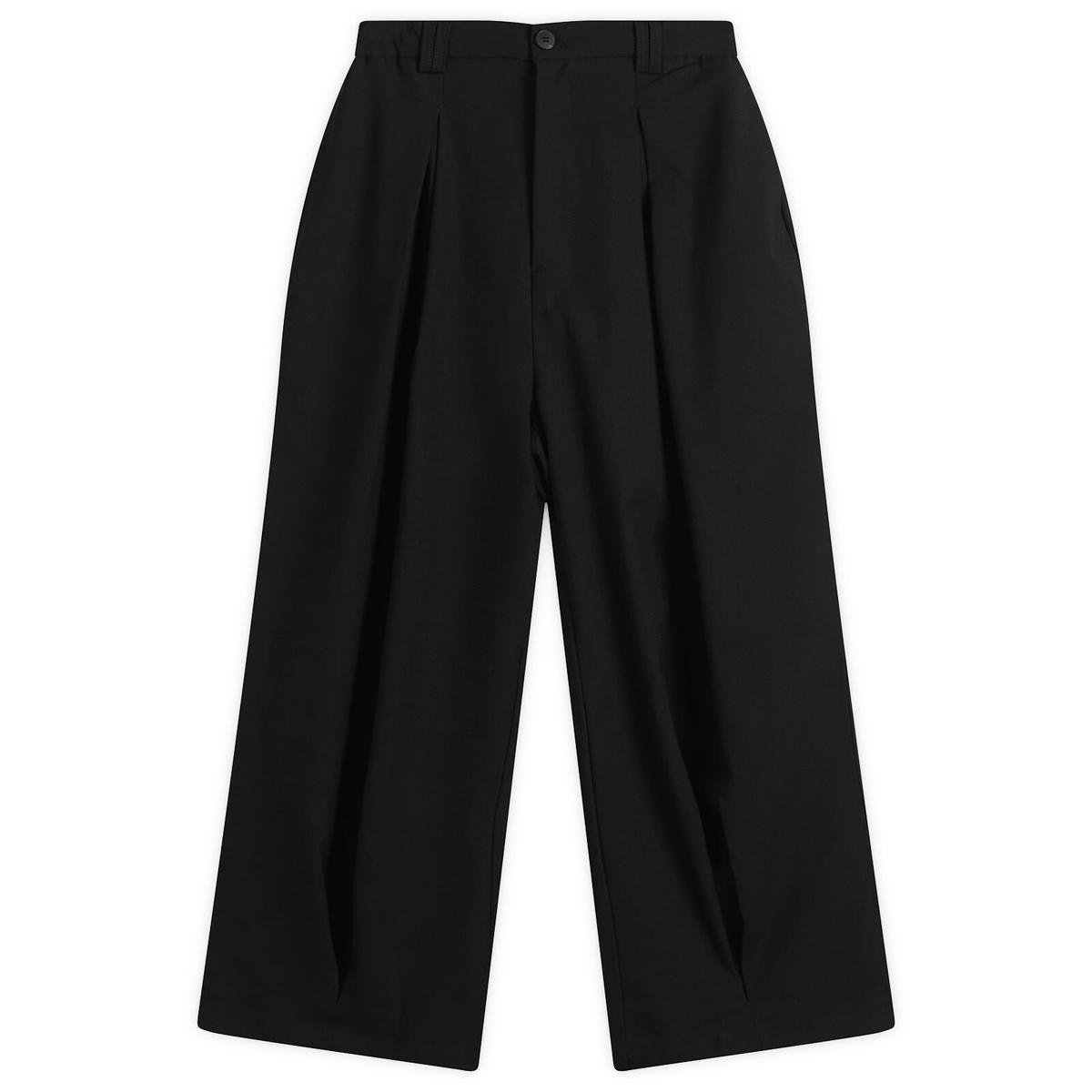 Anglan Men's Valley Tuck Trousers in Black