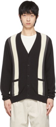 BEAMS PLUS Black Cotton Cardigan