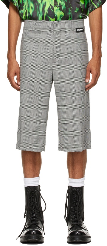 Photo: VETEMENTS Grey Check 2.0 Tailored Shorts