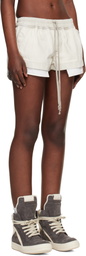 Rick Owens DRKSHDW Off-White Temple Fog Boxer Denim Shorts