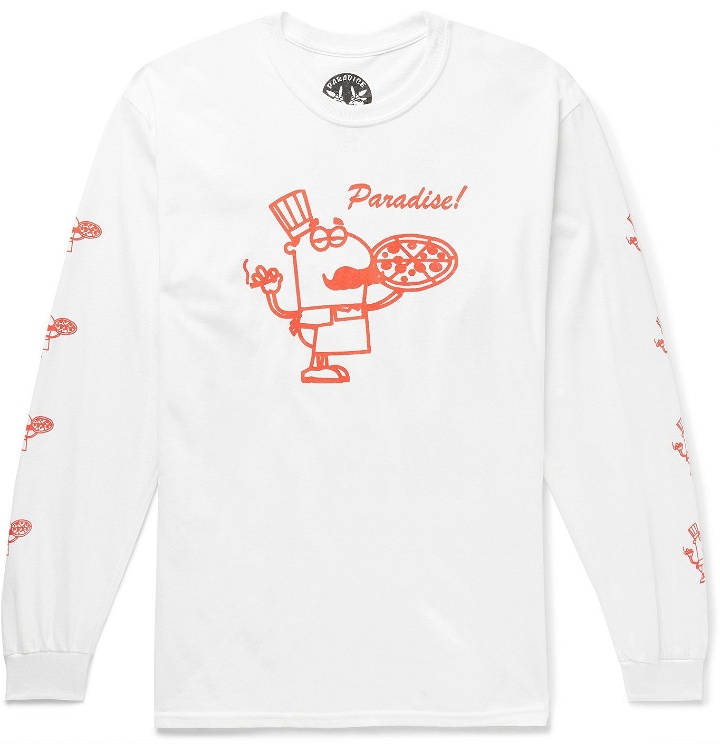 Photo: PARADISE - 99 Cent Pizza Printed Cotton-Jersey T-Shirt - White