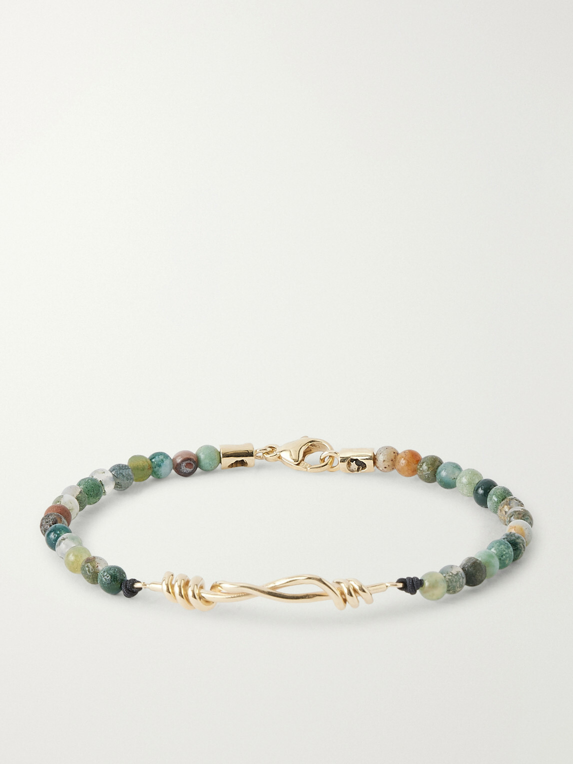 Luis Morais - 14-Karat Gold Agate Beaded Bracelet