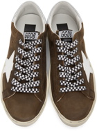 Golden Goose Brown & White Hi Star Classic Sneakers