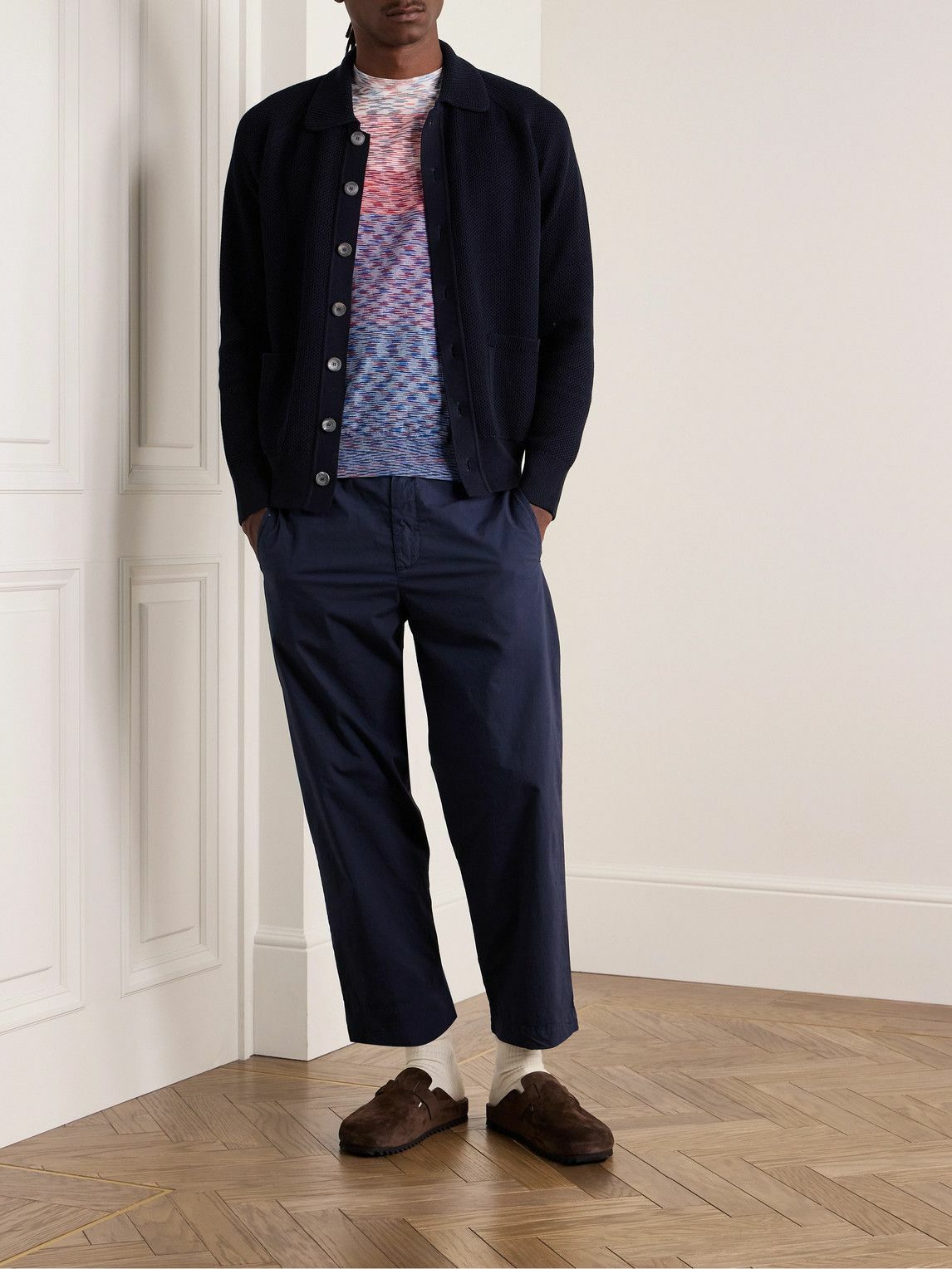 PIACENZA 1733 - Honeycomb-Knit Cotton Overshirt - Blue