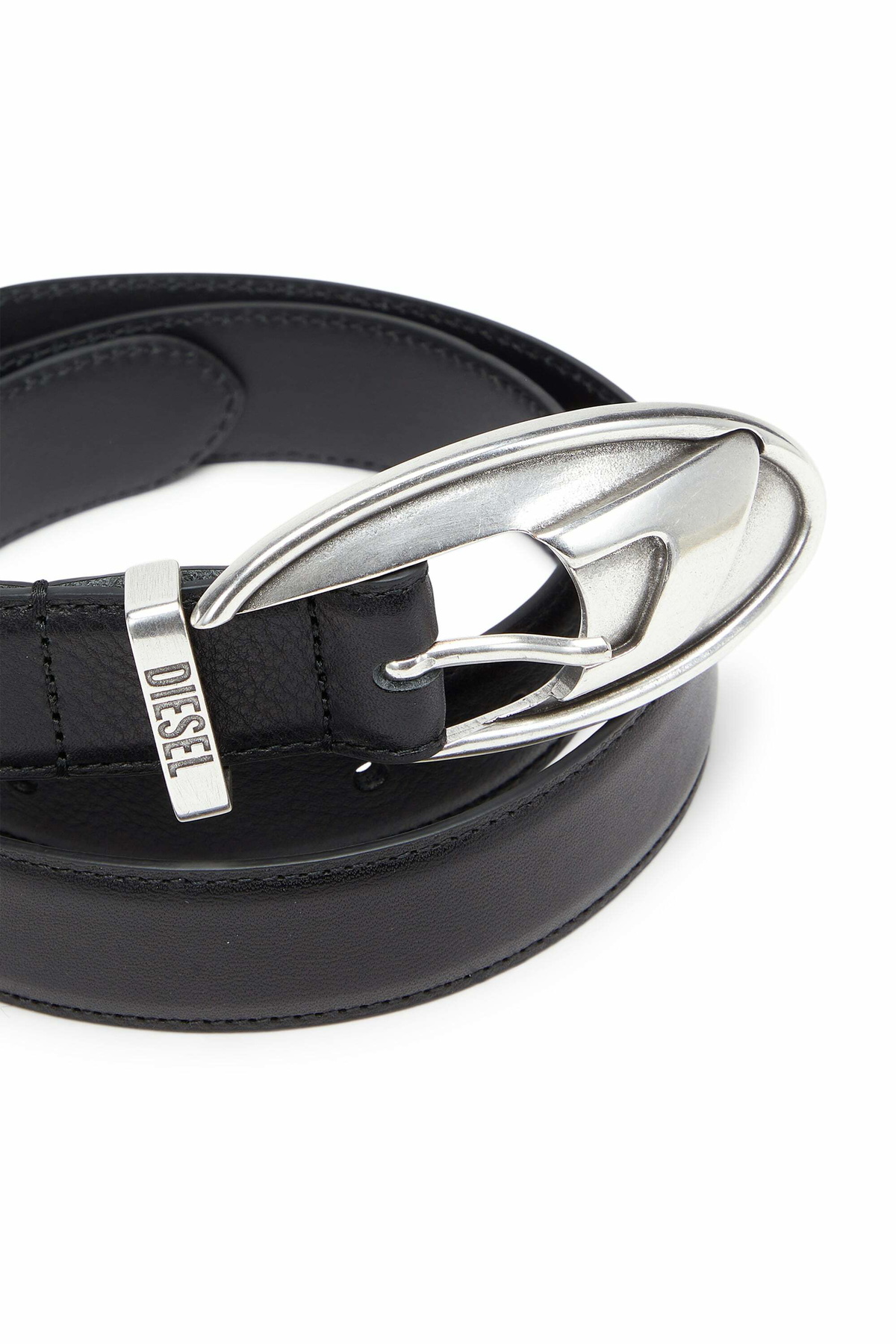 Diesel 3 cm belt in bonded leather - Belts - Unisex - Black
