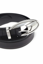Diesel 3 cm belt in bonded leather - Belts - Unisex - Black