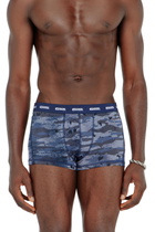 Diesel Three-pack of boxer briefs plain and camo - Trunks Mens in Blue