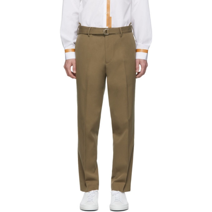 Photo: Helmut Lang Brown Cropped Slim Trousers