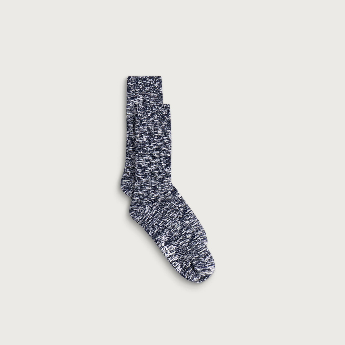 Universal Works Men's Slub Knit Slub Sock in Navy