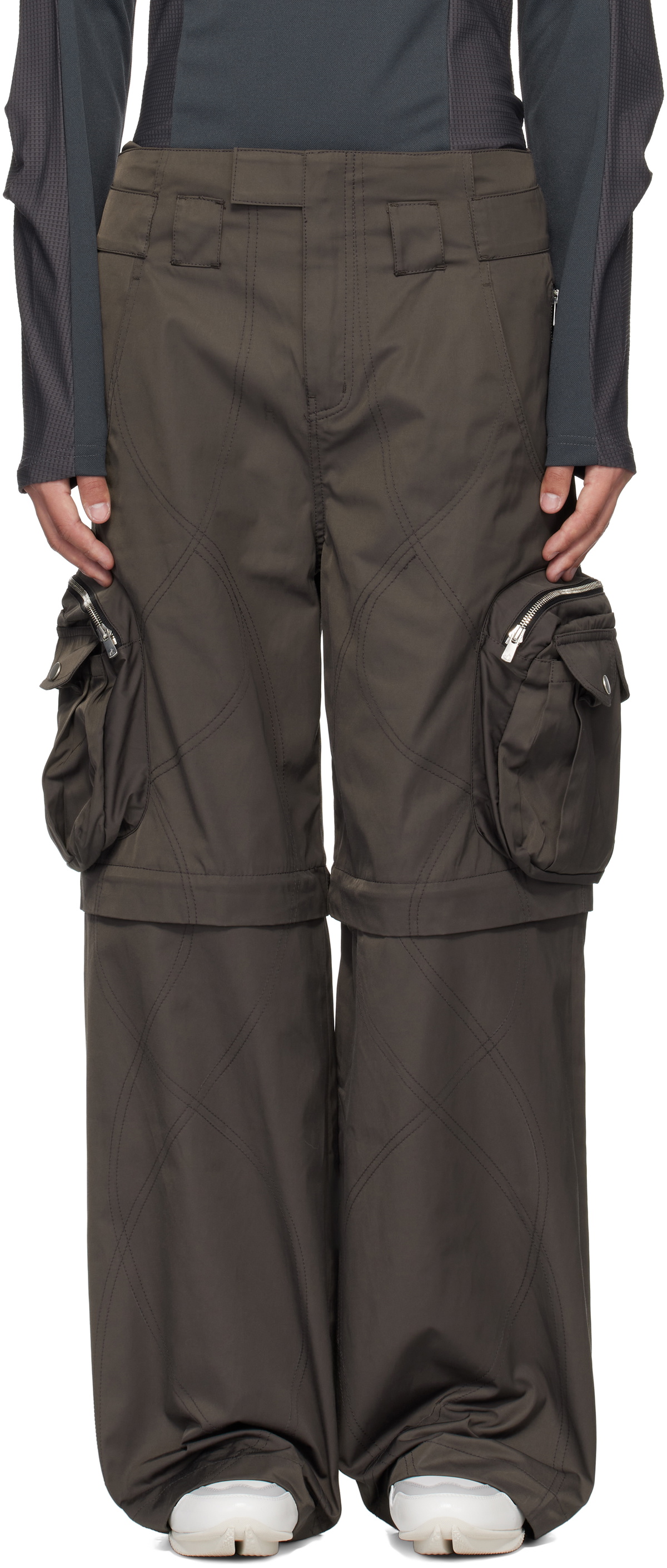 FFFPOSTALSERVICE Gray Diffraction Convertible Cargo Pants